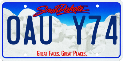 SD license plate 0AUY74