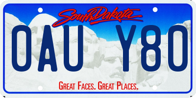 SD license plate 0AUY80