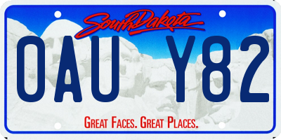 SD license plate 0AUY82