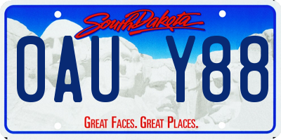 SD license plate 0AUY88