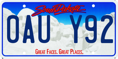 SD license plate 0AUY92