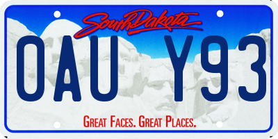 SD license plate 0AUY93