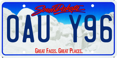 SD license plate 0AUY96