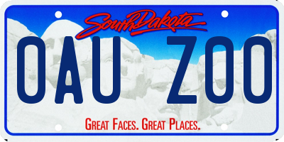 SD license plate 0AUZ00