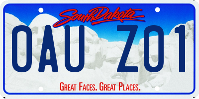 SD license plate 0AUZ01