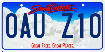 SD license plate 0AUZ10
