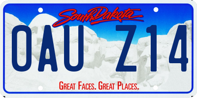 SD license plate 0AUZ14