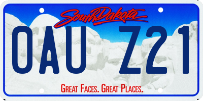 SD license plate 0AUZ21