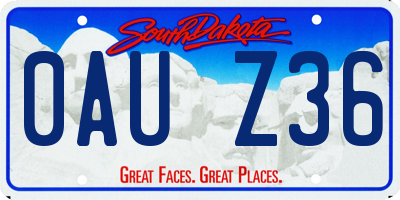 SD license plate 0AUZ36