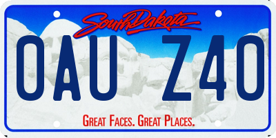SD license plate 0AUZ40