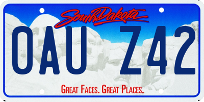 SD license plate 0AUZ42