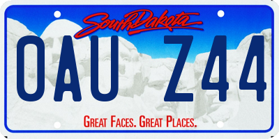 SD license plate 0AUZ44