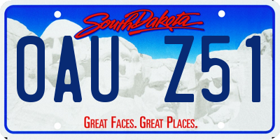 SD license plate 0AUZ51