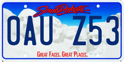 SD license plate 0AUZ53