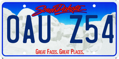 SD license plate 0AUZ54