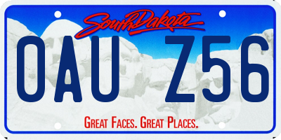 SD license plate 0AUZ56