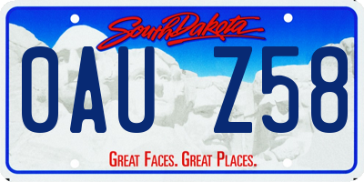 SD license plate 0AUZ58
