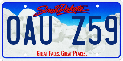 SD license plate 0AUZ59