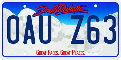 SD license plate 0AUZ63