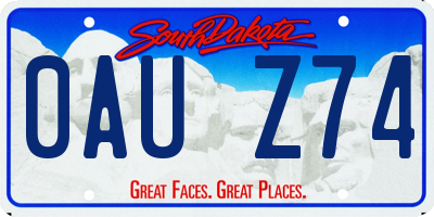 SD license plate 0AUZ74
