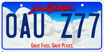 SD license plate 0AUZ77