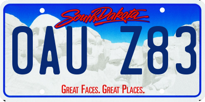 SD license plate 0AUZ83