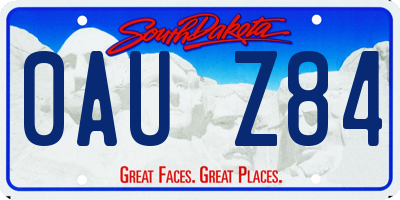 SD license plate 0AUZ84