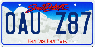 SD license plate 0AUZ87