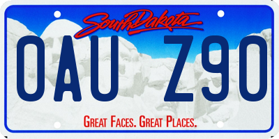 SD license plate 0AUZ90