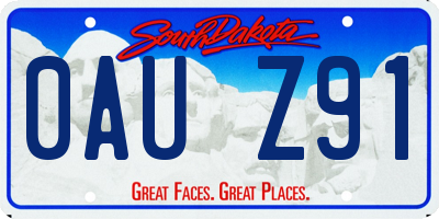 SD license plate 0AUZ91