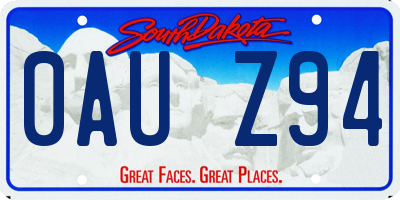 SD license plate 0AUZ94