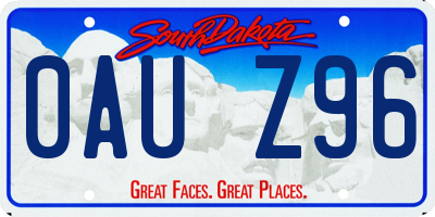 SD license plate 0AUZ96