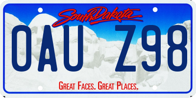 SD license plate 0AUZ98