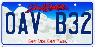 SD license plate 0AVB32