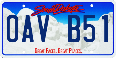 SD license plate 0AVB51