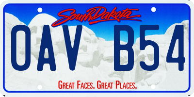 SD license plate 0AVB54