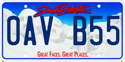 SD license plate 0AVB55