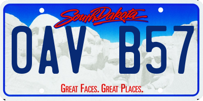 SD license plate 0AVB57