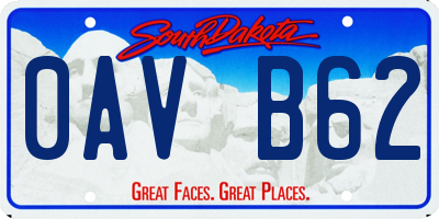 SD license plate 0AVB62