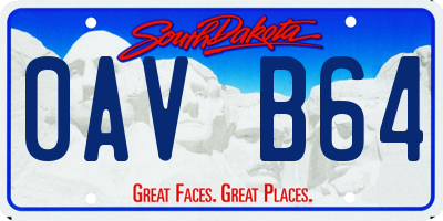 SD license plate 0AVB64