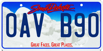 SD license plate 0AVB90