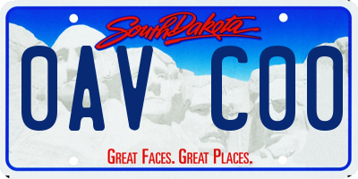 SD license plate 0AVC00