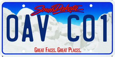 SD license plate 0AVC01