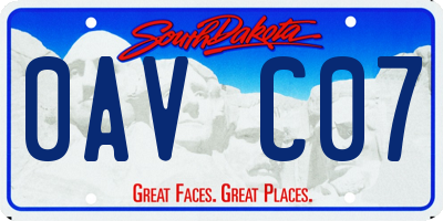 SD license plate 0AVC07