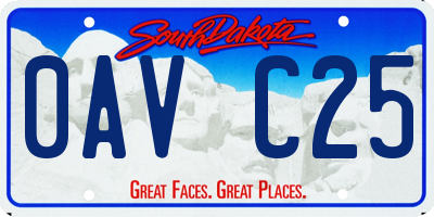 SD license plate 0AVC25