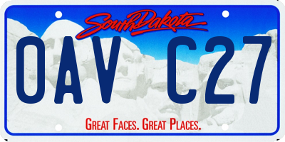 SD license plate 0AVC27