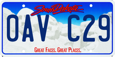 SD license plate 0AVC29