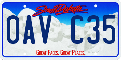 SD license plate 0AVC35