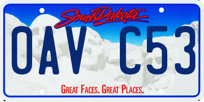 SD license plate 0AVC53