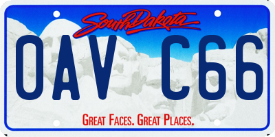 SD license plate 0AVC66